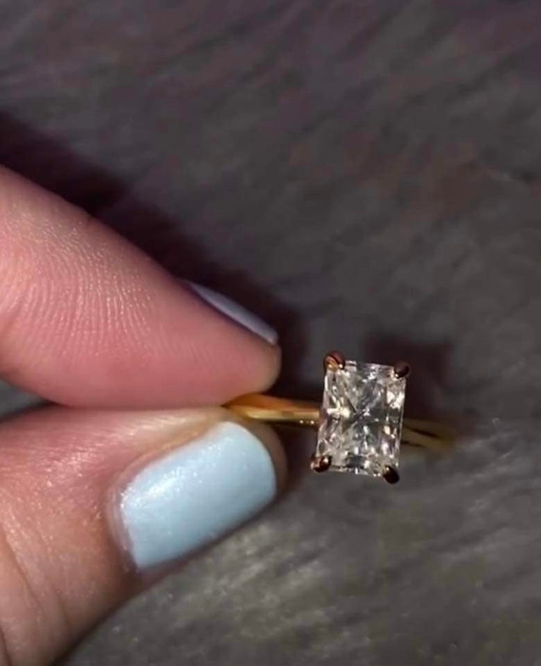 “Callie” 3ct Radiant cut Engagement ring