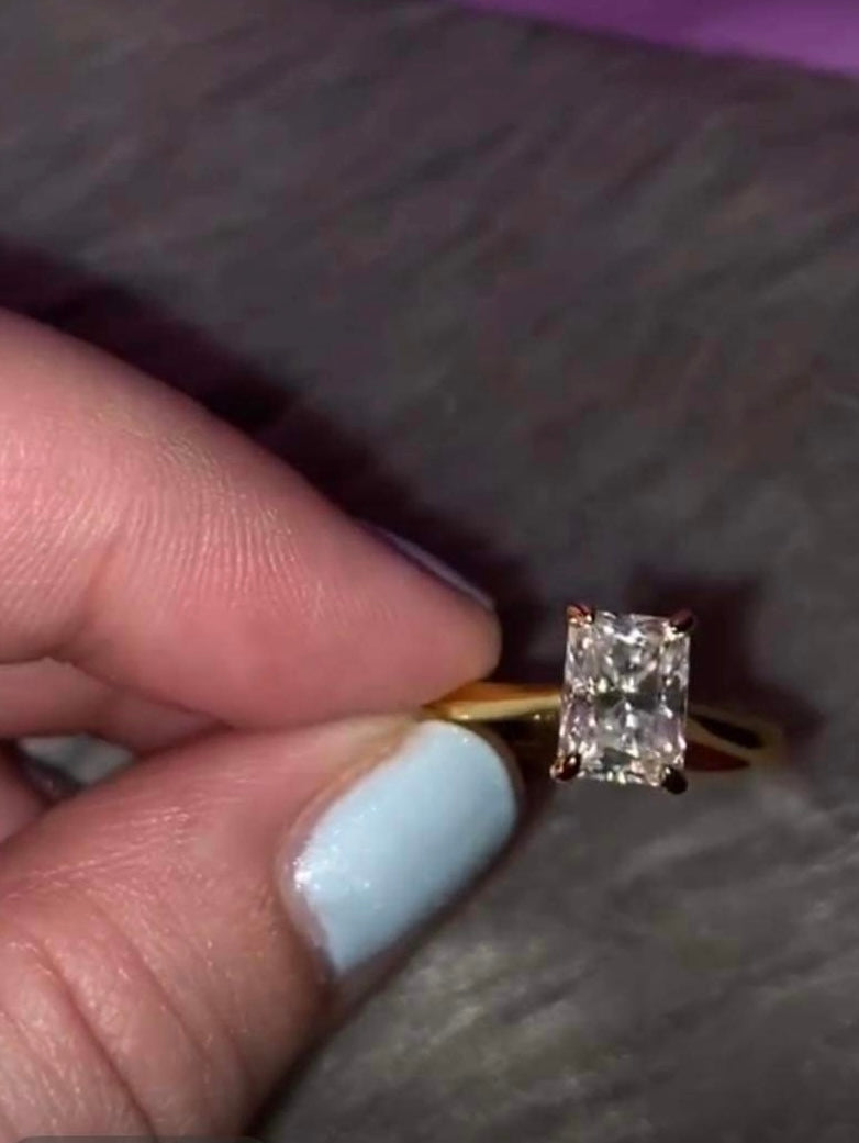 “Callie” 3ct Radiant cut Engagement ring