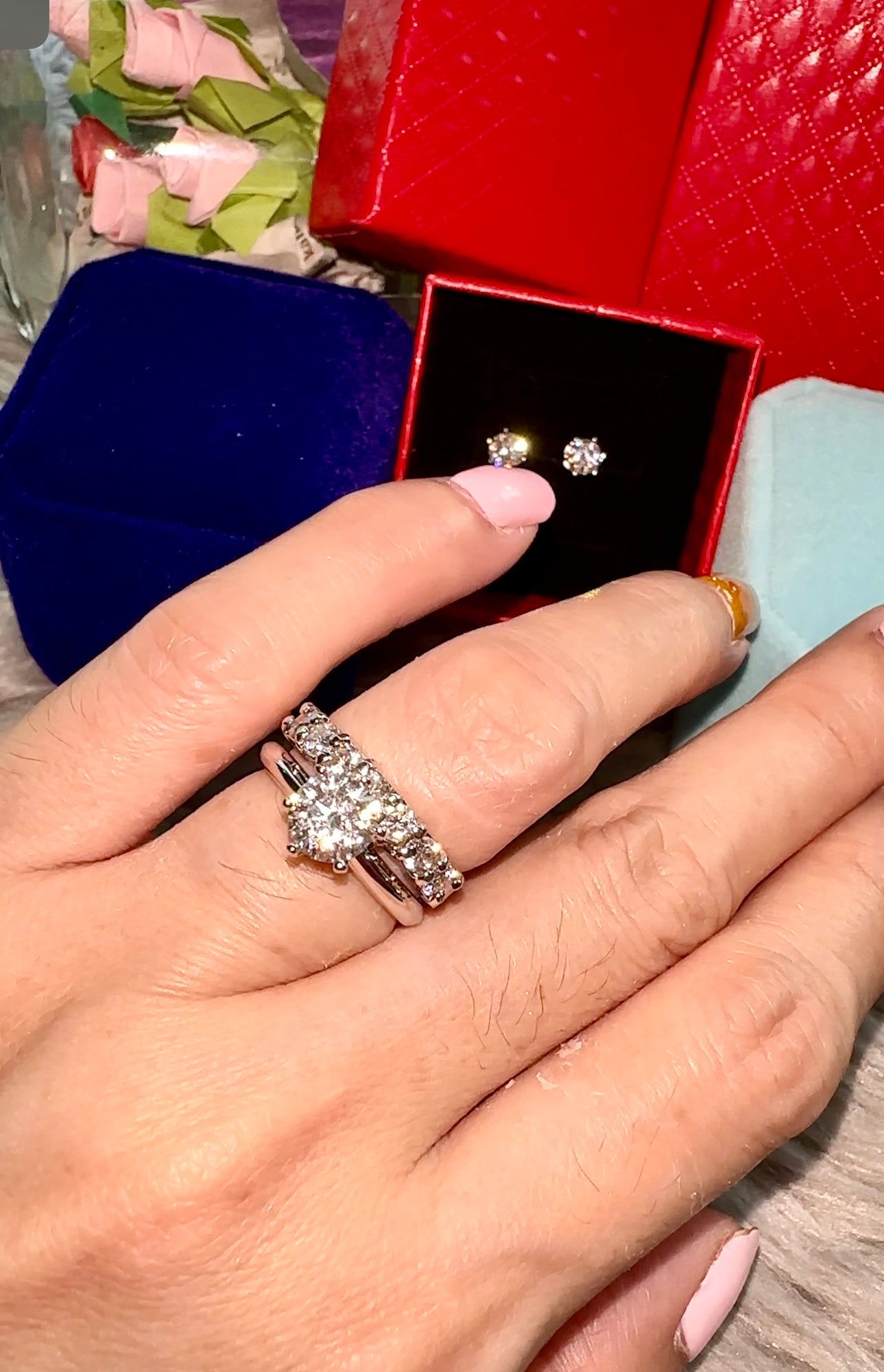 BUNDLE SALE Moissanite Diamond Engagement Ring
