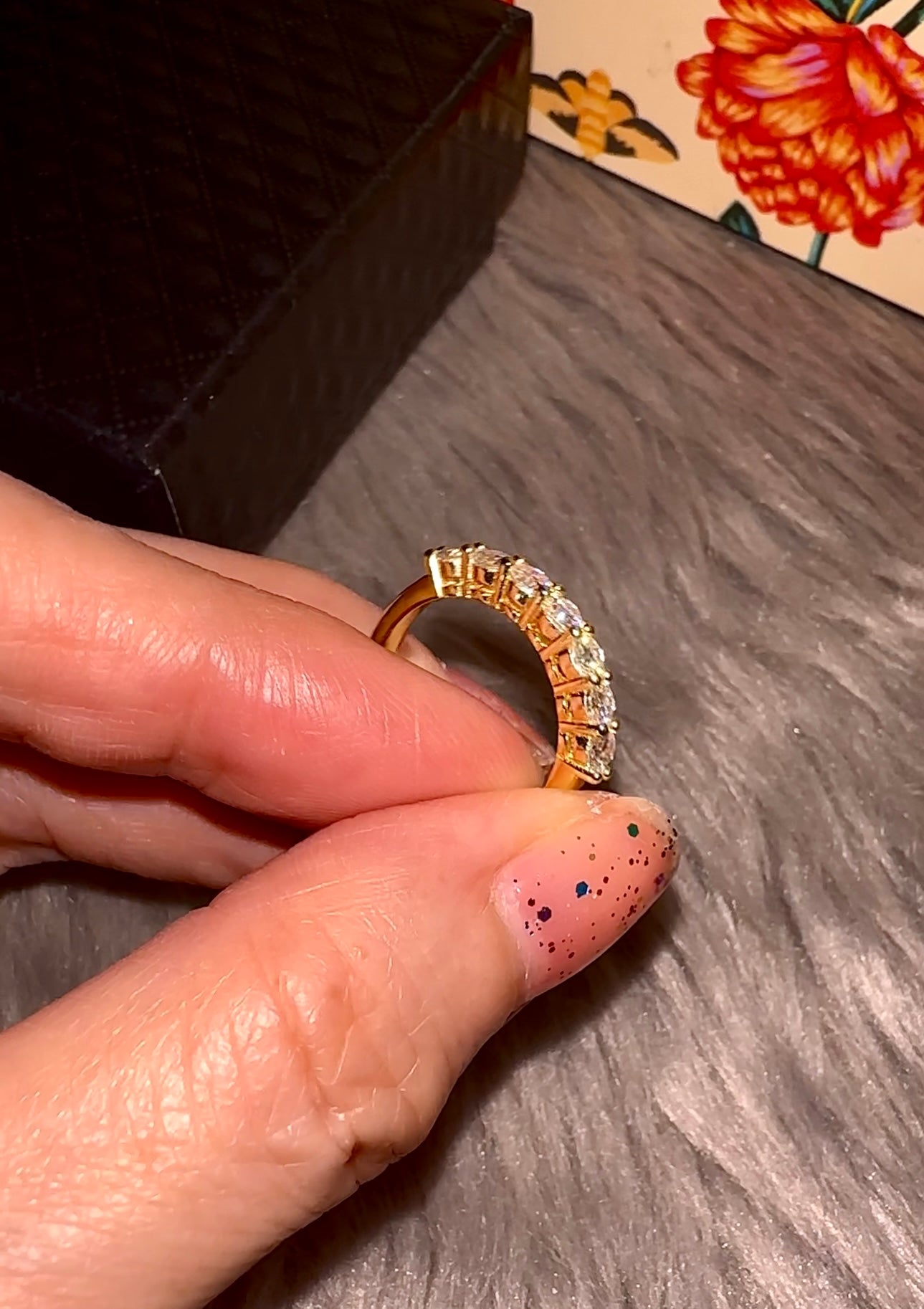 2 Rings Solitaire and Half Band