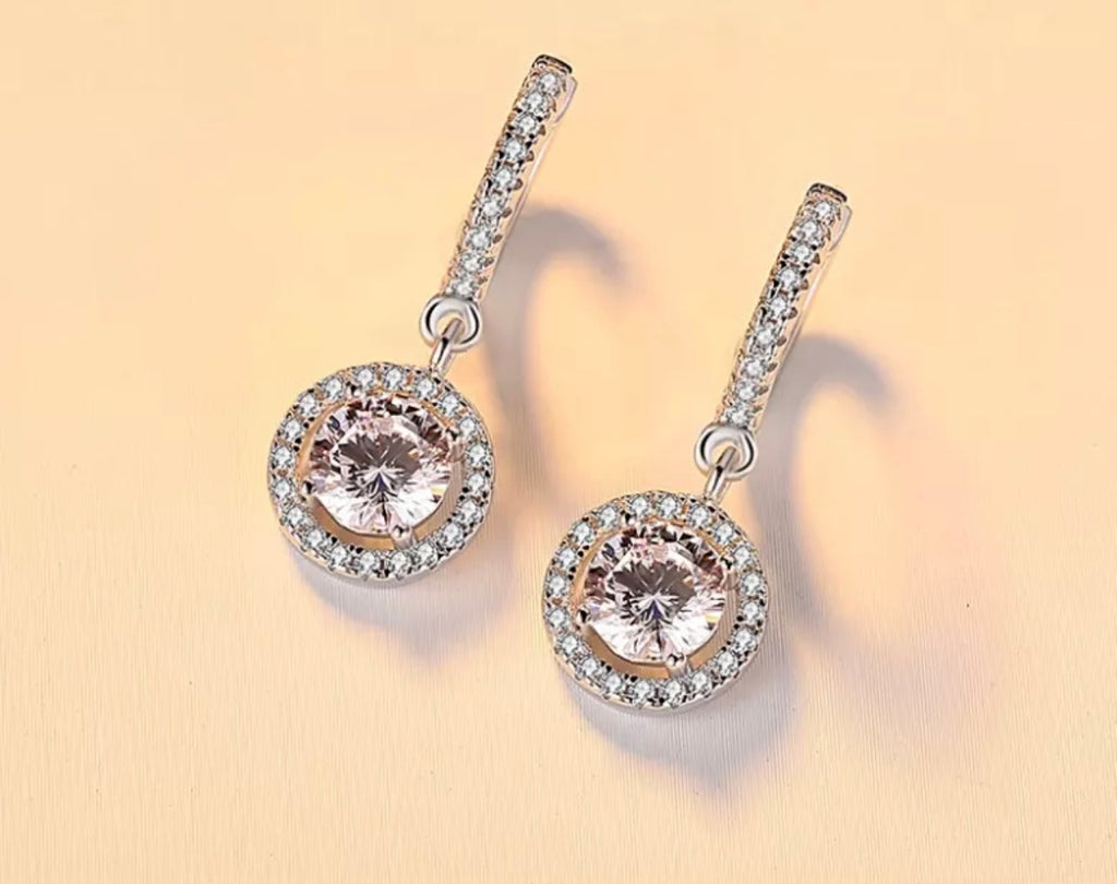 Total 2ct "Clarice" Dangling Earrings