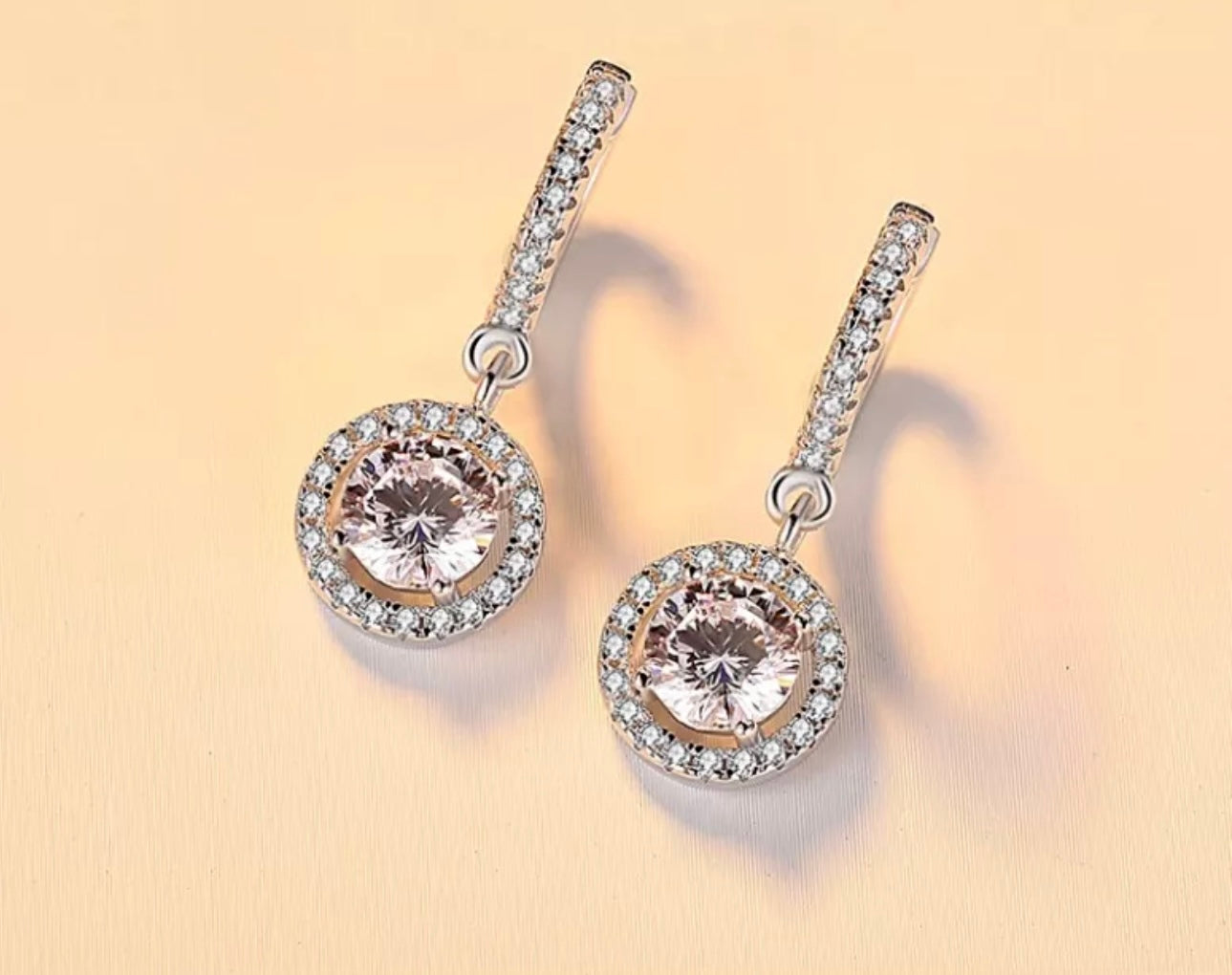 Total 2ct "Clarice" Dangling Earrings