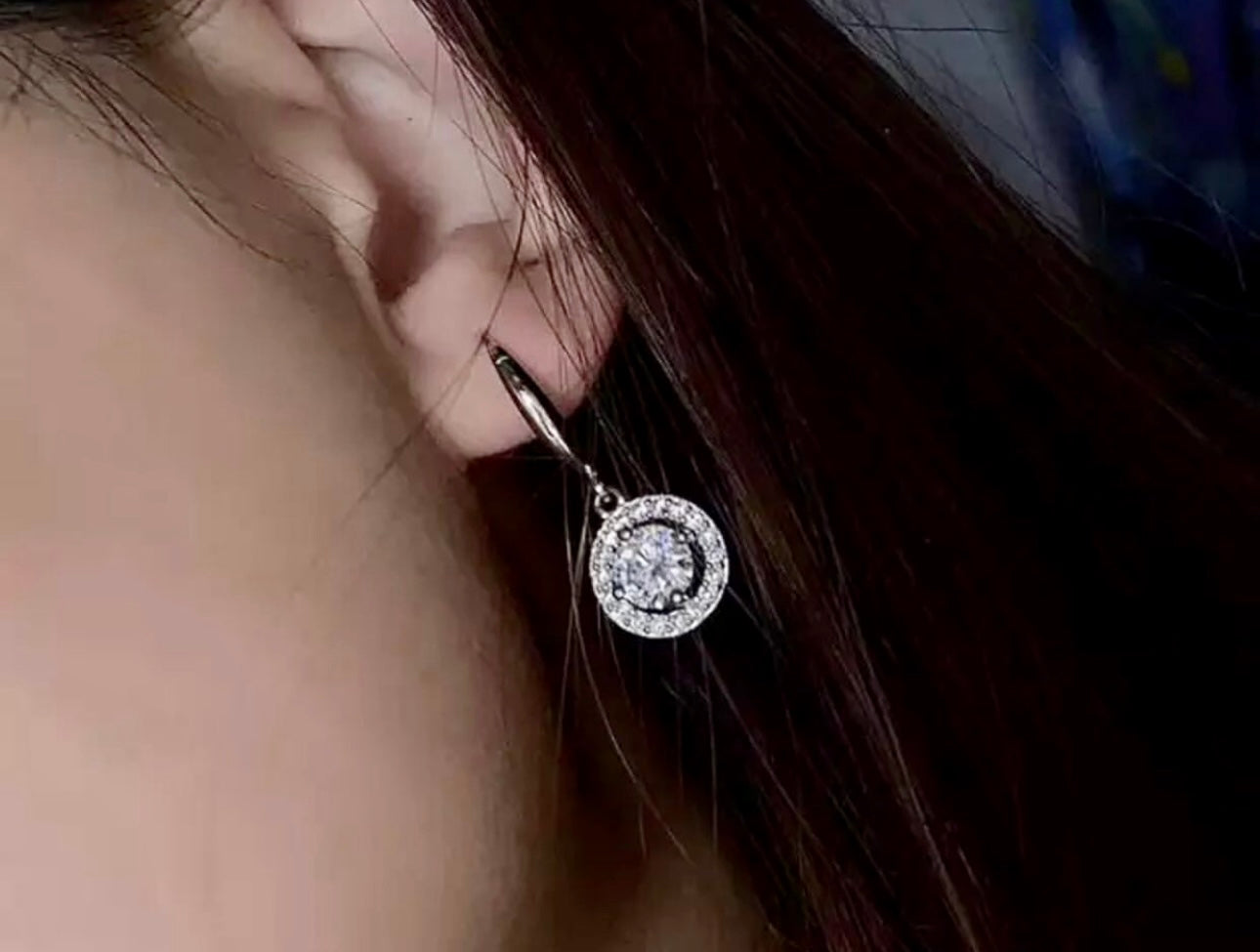 Total 2ct "Clarice" Dangling Earrings