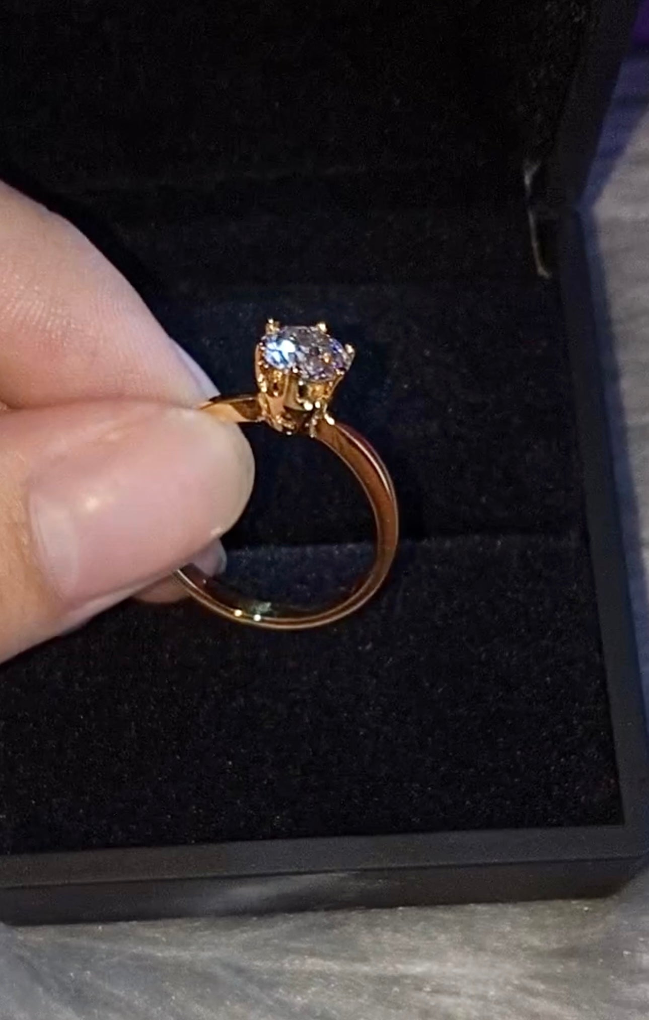 2 Rings Solitaire and Half Band