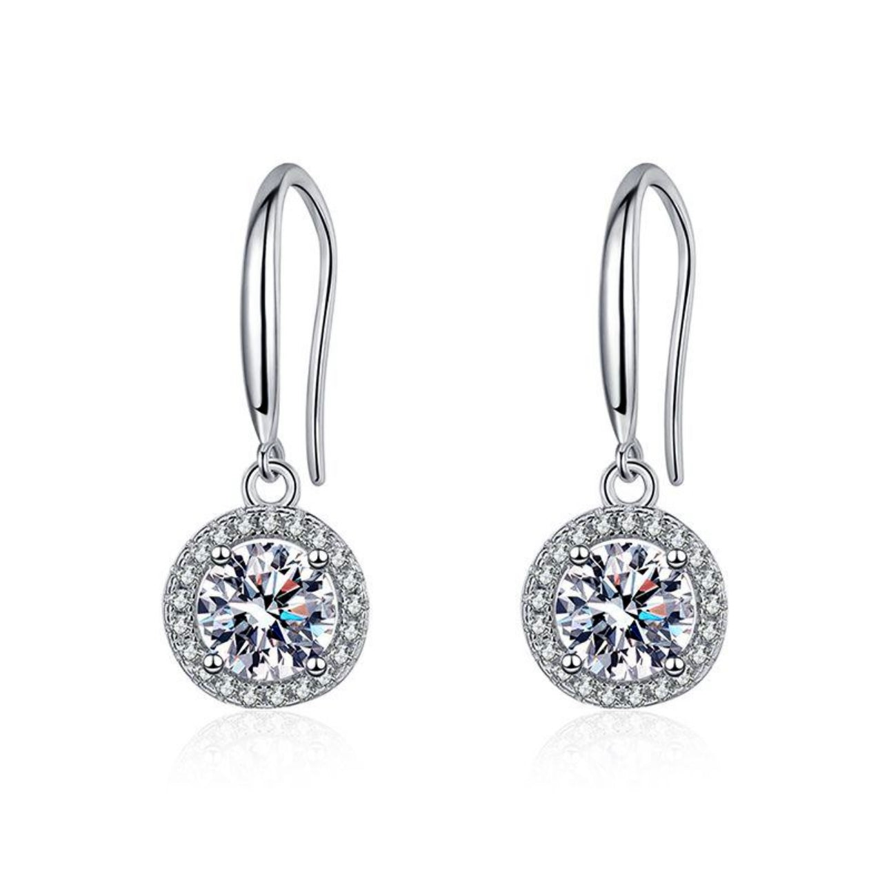 Total 2ct "Clarice" Dangling Earrings