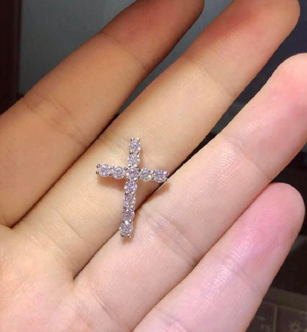 Moissanite Diamond Cross Necklace