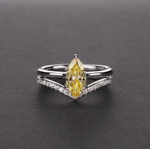 1.7ct 5 x 10mm Marquise cut Moissanite Diamond Engagement Ring FREE V cut  Ring
