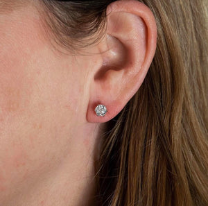 Fiona Earrings 1ct/1ct, 2ct/2ct & 3ct/3ct Moissanite Diamond Stones