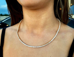 Moissanite Diamond Tennis Necklace