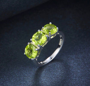 4.2ct Natural Peridot Ring