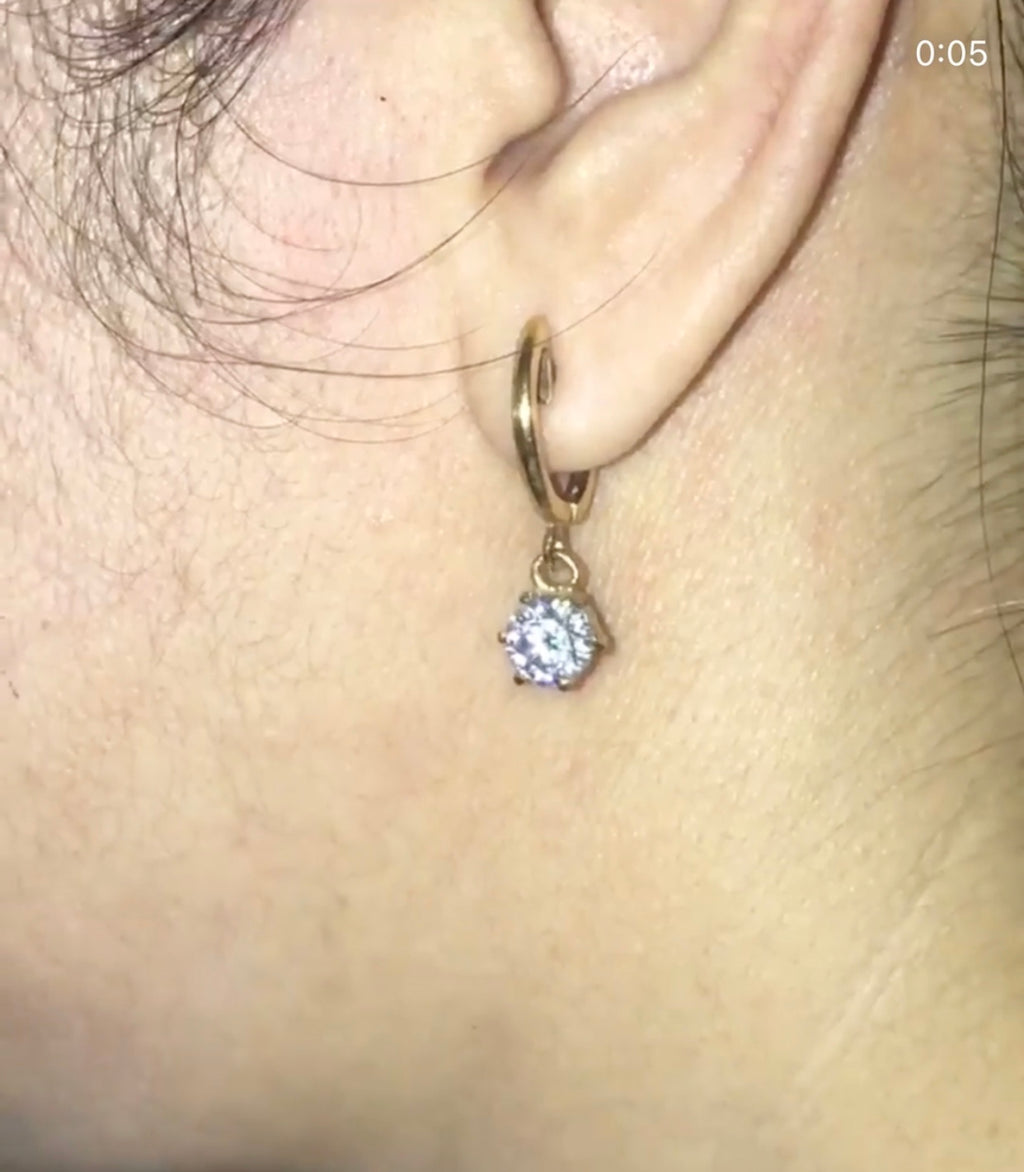Total 2ct Round Loop Earrings