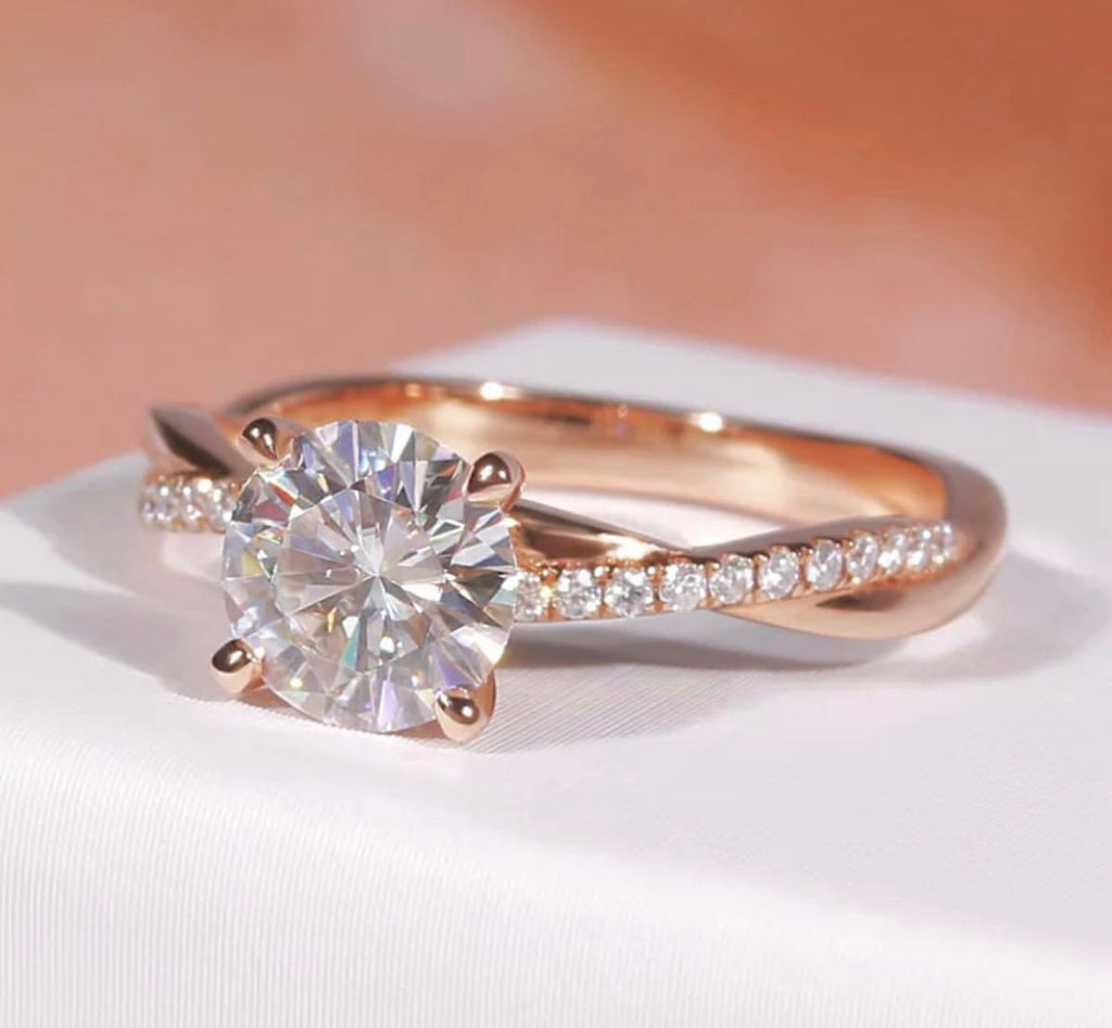 " Casey " Moissanite Diamond Ring