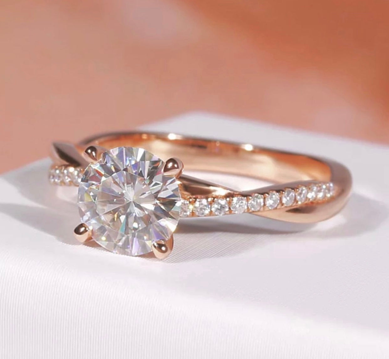 " Casey " Moissanite Diamond Ring