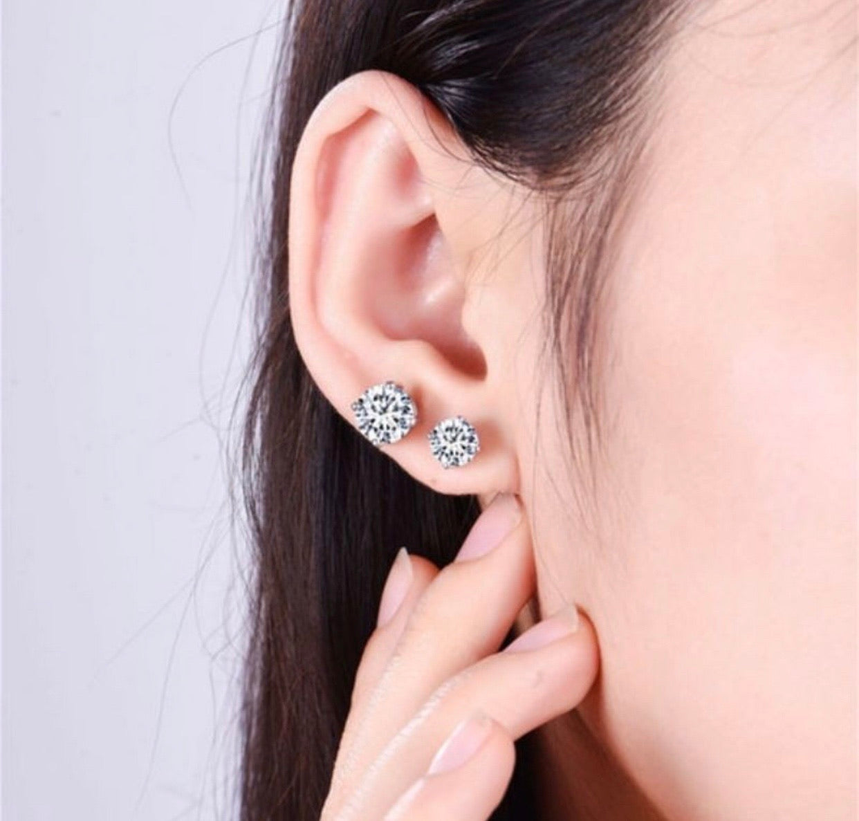 "Fiona" Earrings and Necklace Moissanite Diamond Stone Set