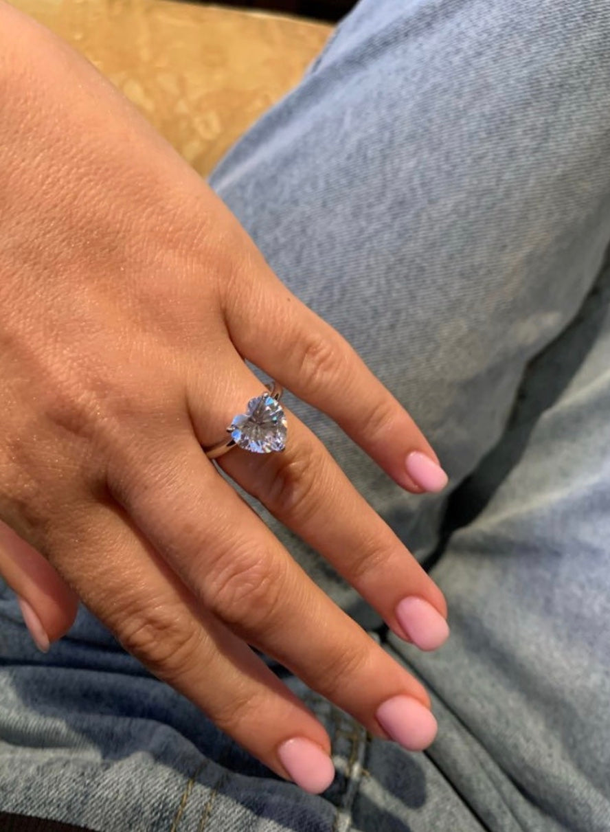 "Crystal Heart" Ring 6ct Moissanite Diamond