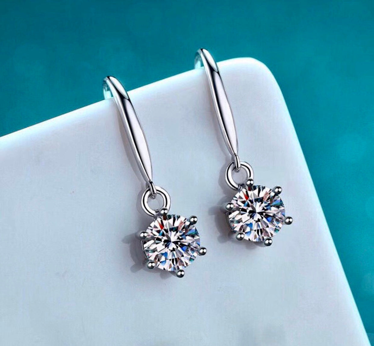 Total 2ct "Clarice" Dangling Earrings