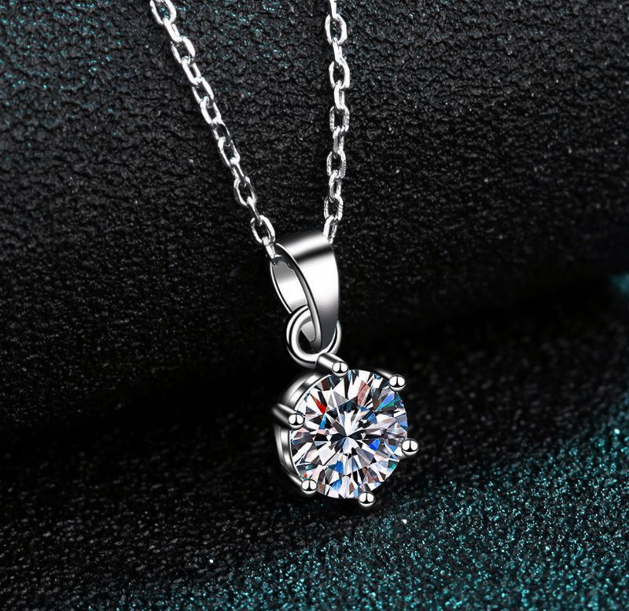 Queen Elizabeth I & II/ Fiona Necklace 1ct moissanite diamond