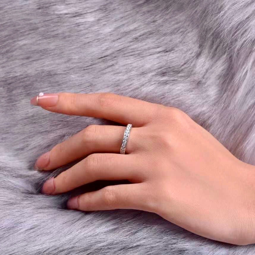 1.12ct Full Band Ring Moissanite Lab