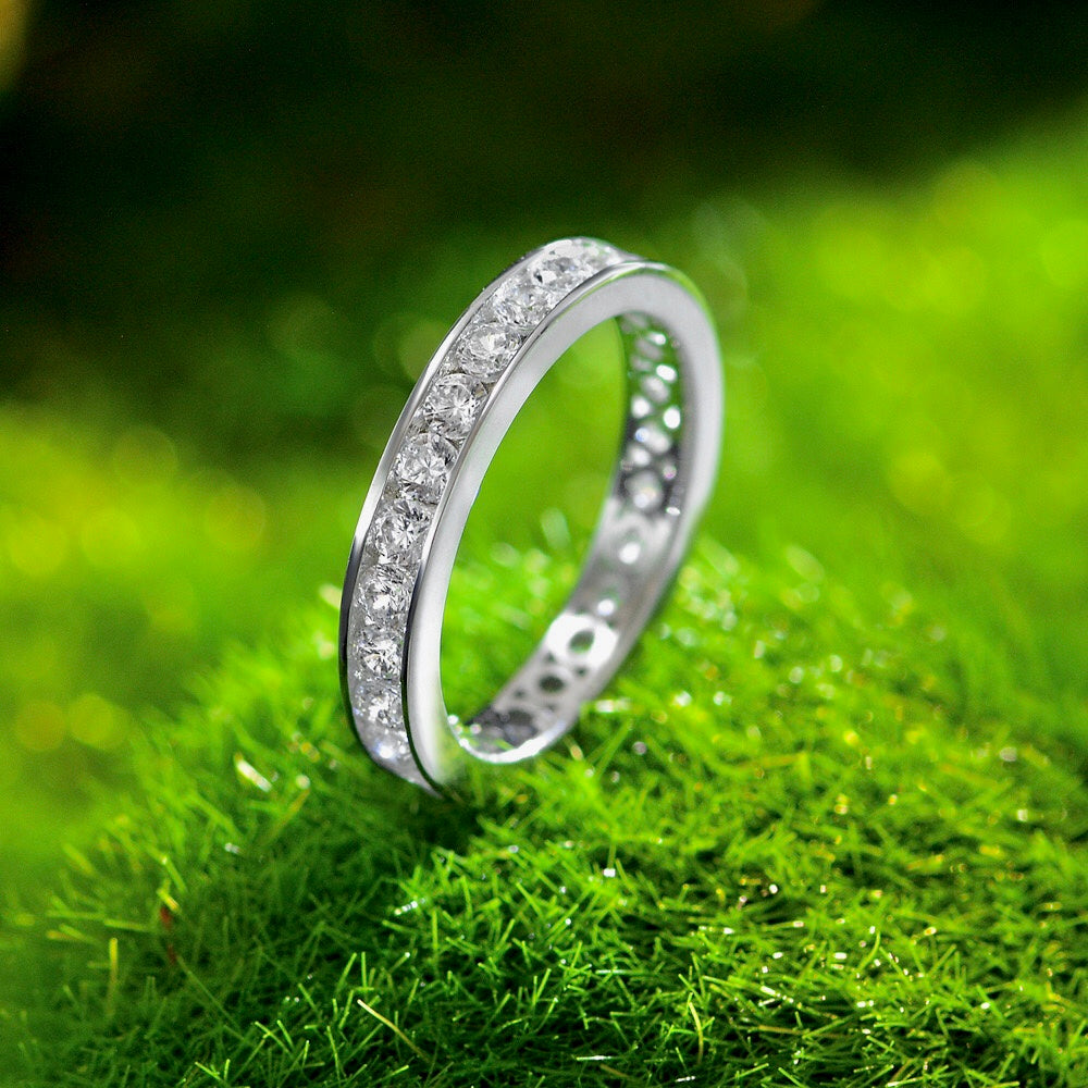1.12ct Full Band Ring Moissanite Lab