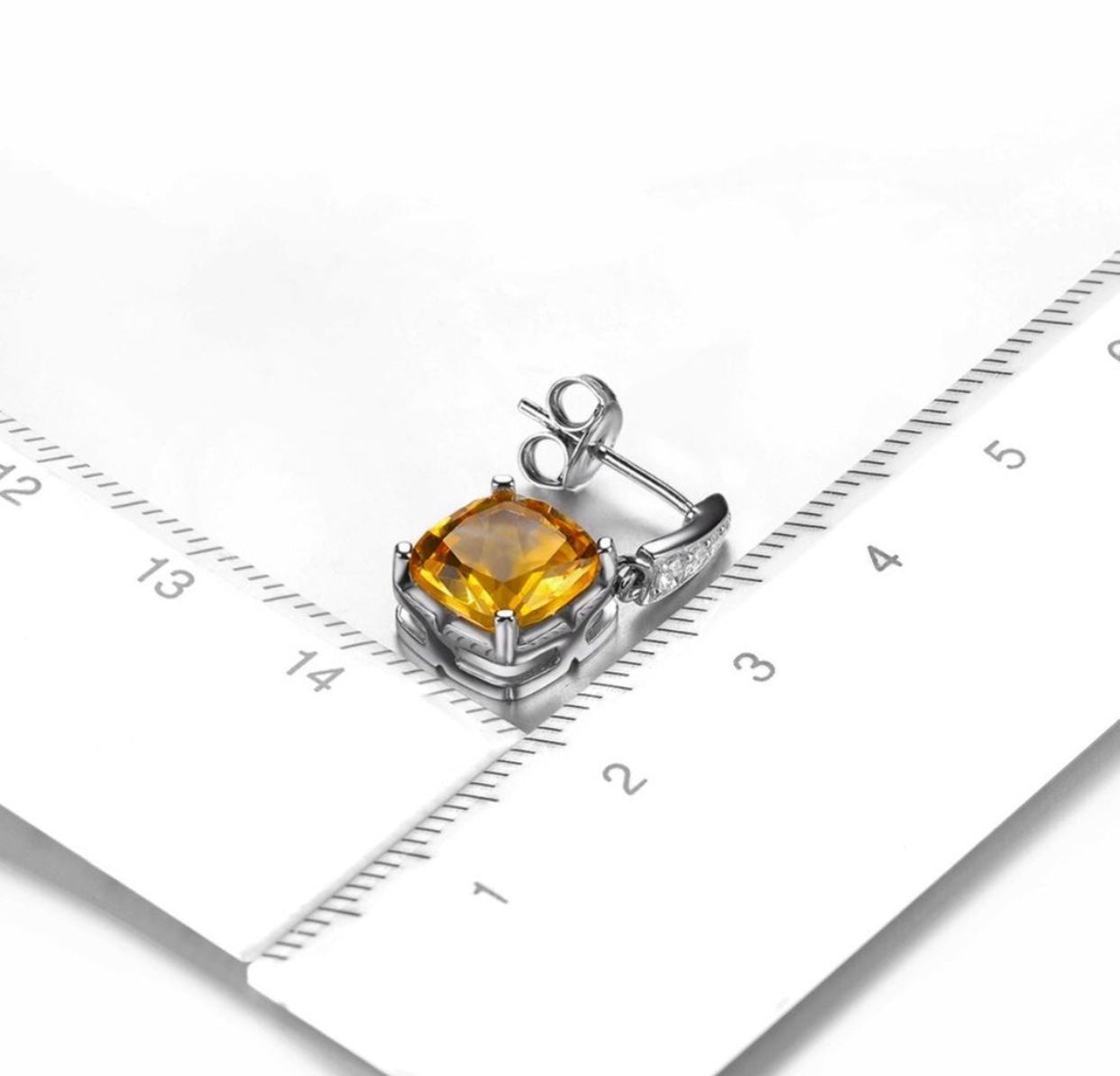 4.37ct Natural Citrine drop earring