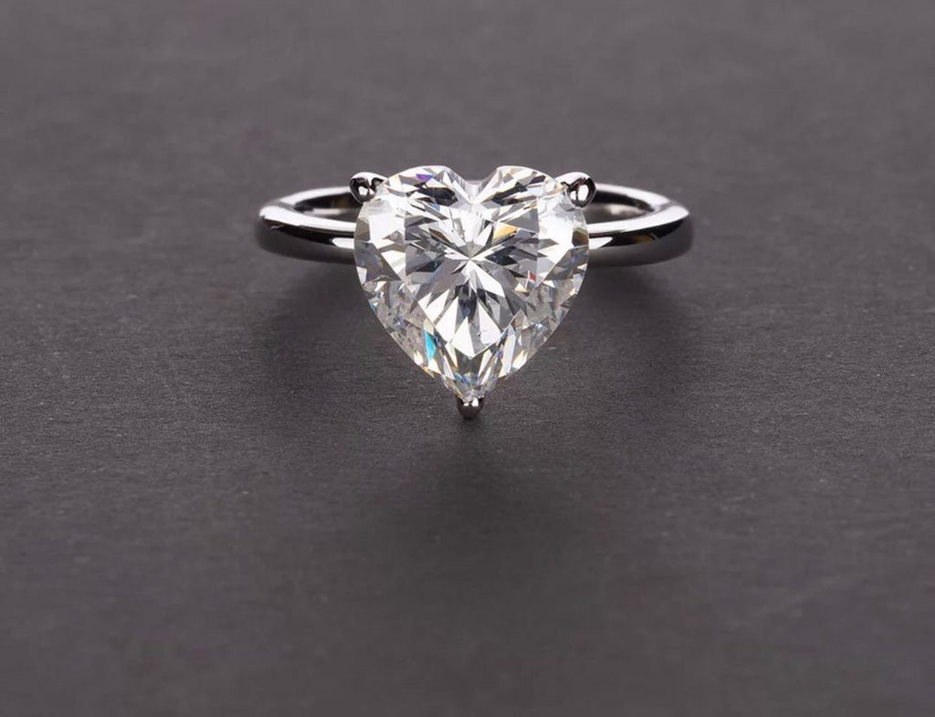 "Crystal Heart" Ring 6ct Moissanite Diamond