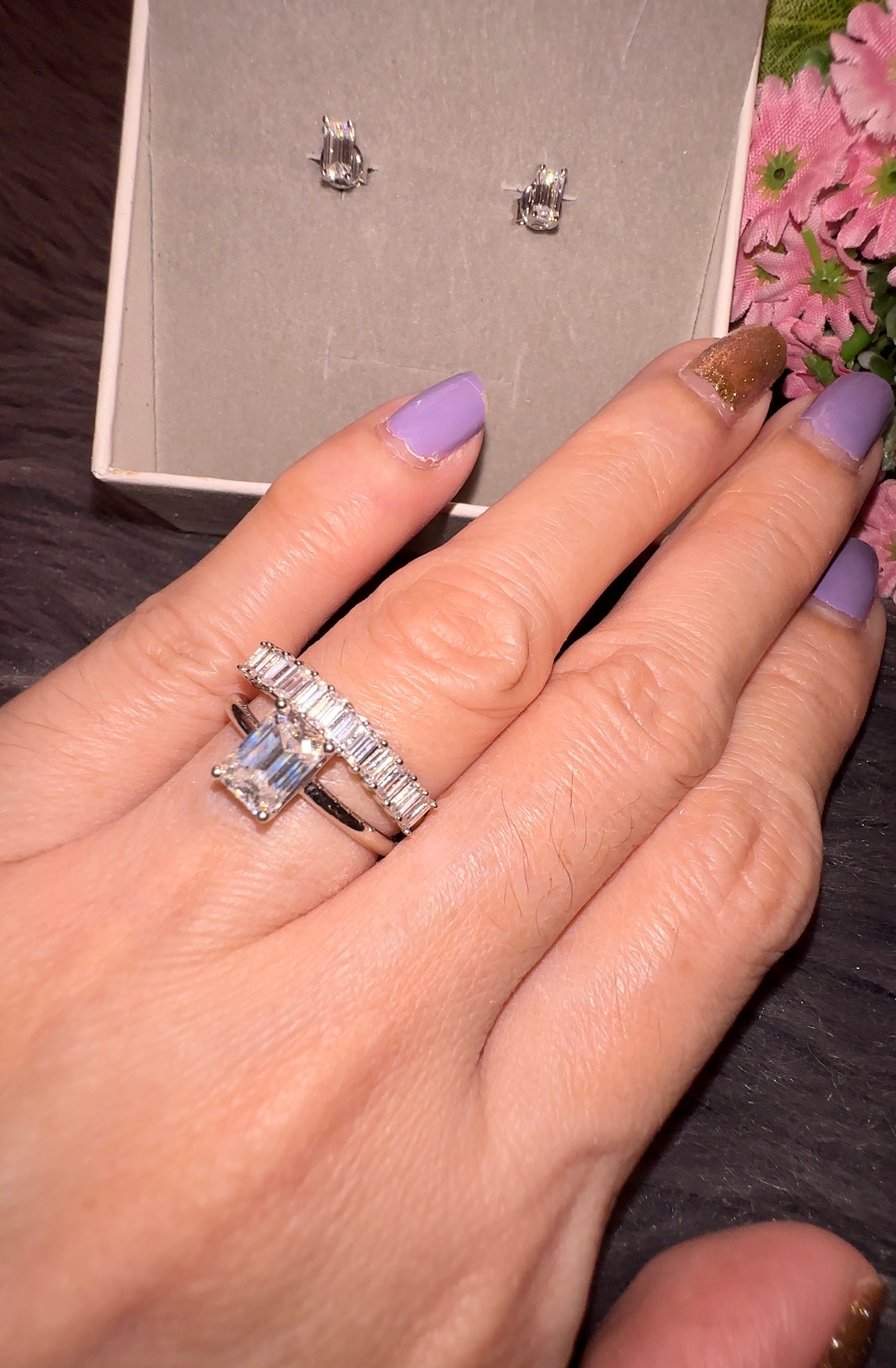 BUNDLE SALE Moissanite Diamond Engagement Ring