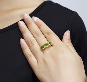 4.2ct Natural Peridot Ring