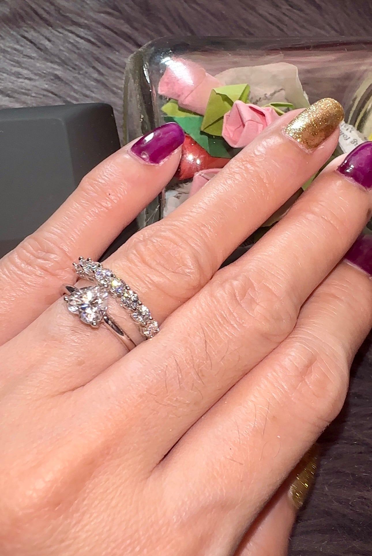 BUNDLE SALE Moissanite Diamond Engagement Ring