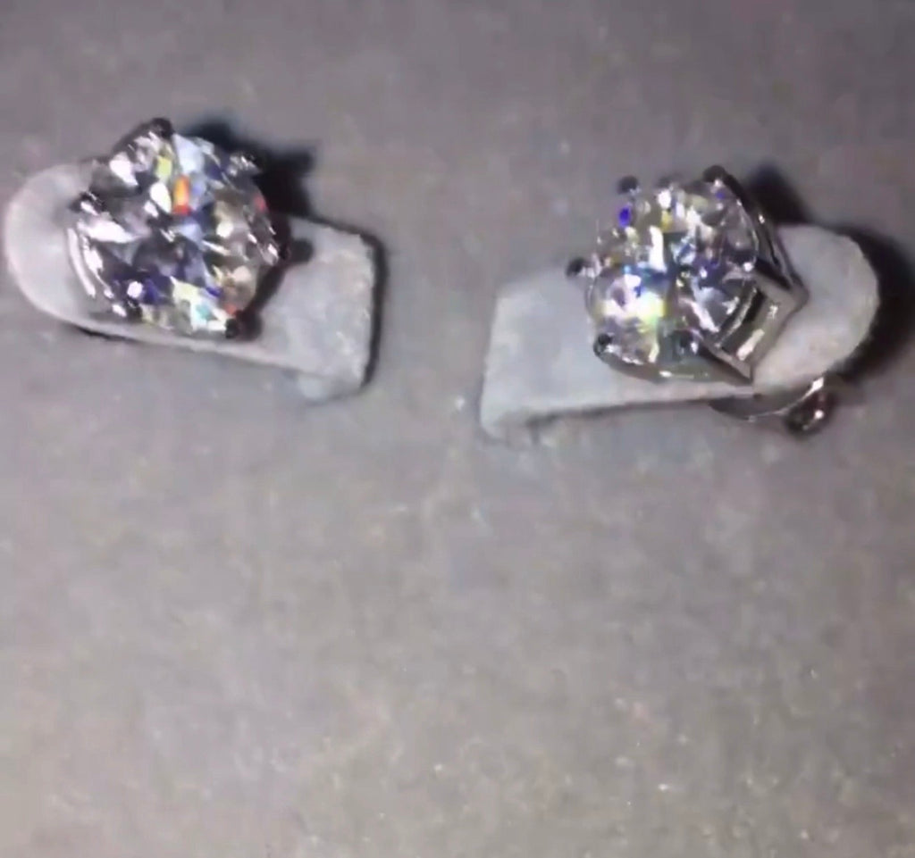 "Fiona" Earrings and Necklace Moissanite Diamond Stone Set