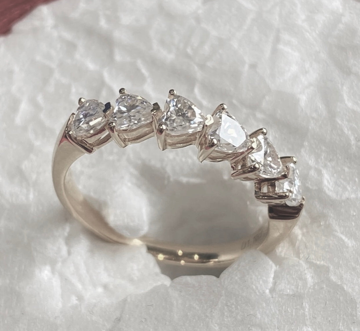 " Amia " Heart Set Solitaire & Full/Half Band Eternity Ring