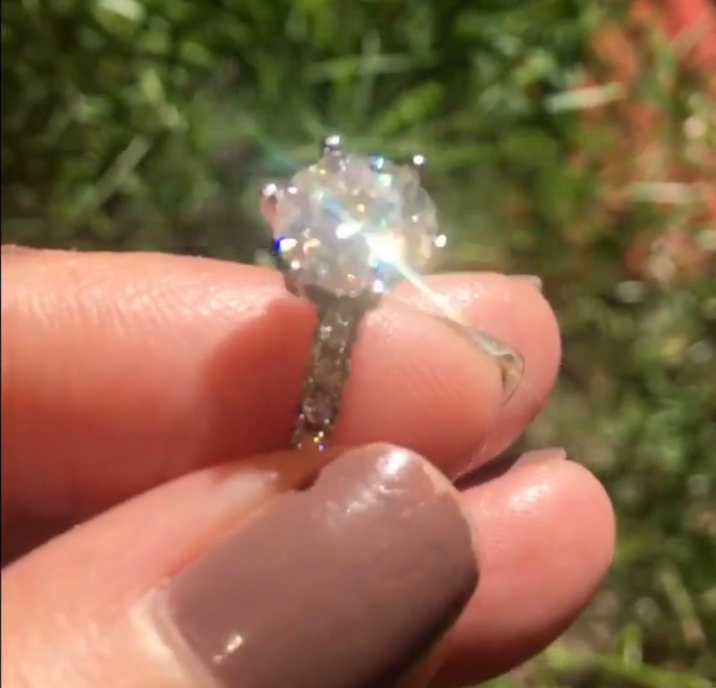 " TRIXIE 2 " Moissanite Diamond Full Eternity Ring