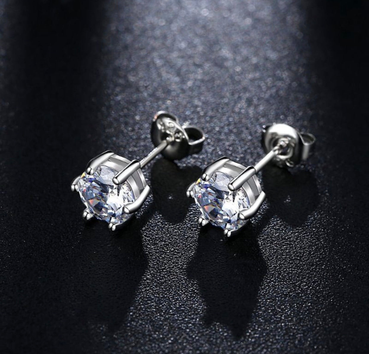 "Fiona" Earrings and Necklace Moissanite Diamond Stone Set