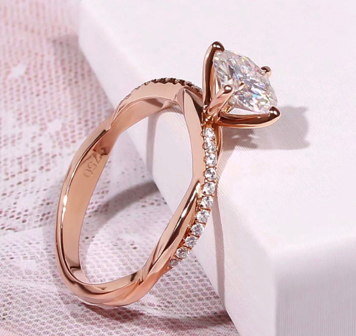 " Casey " Moissanite Diamond Ring