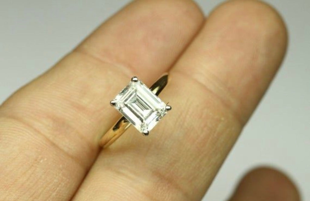 "Zahara" Oval/Emerald Cut Engagement Ring