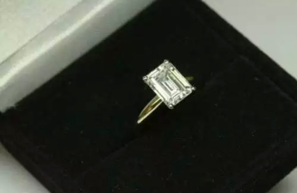 "Zahara" Oval/Emerald Cut Engagement Ring