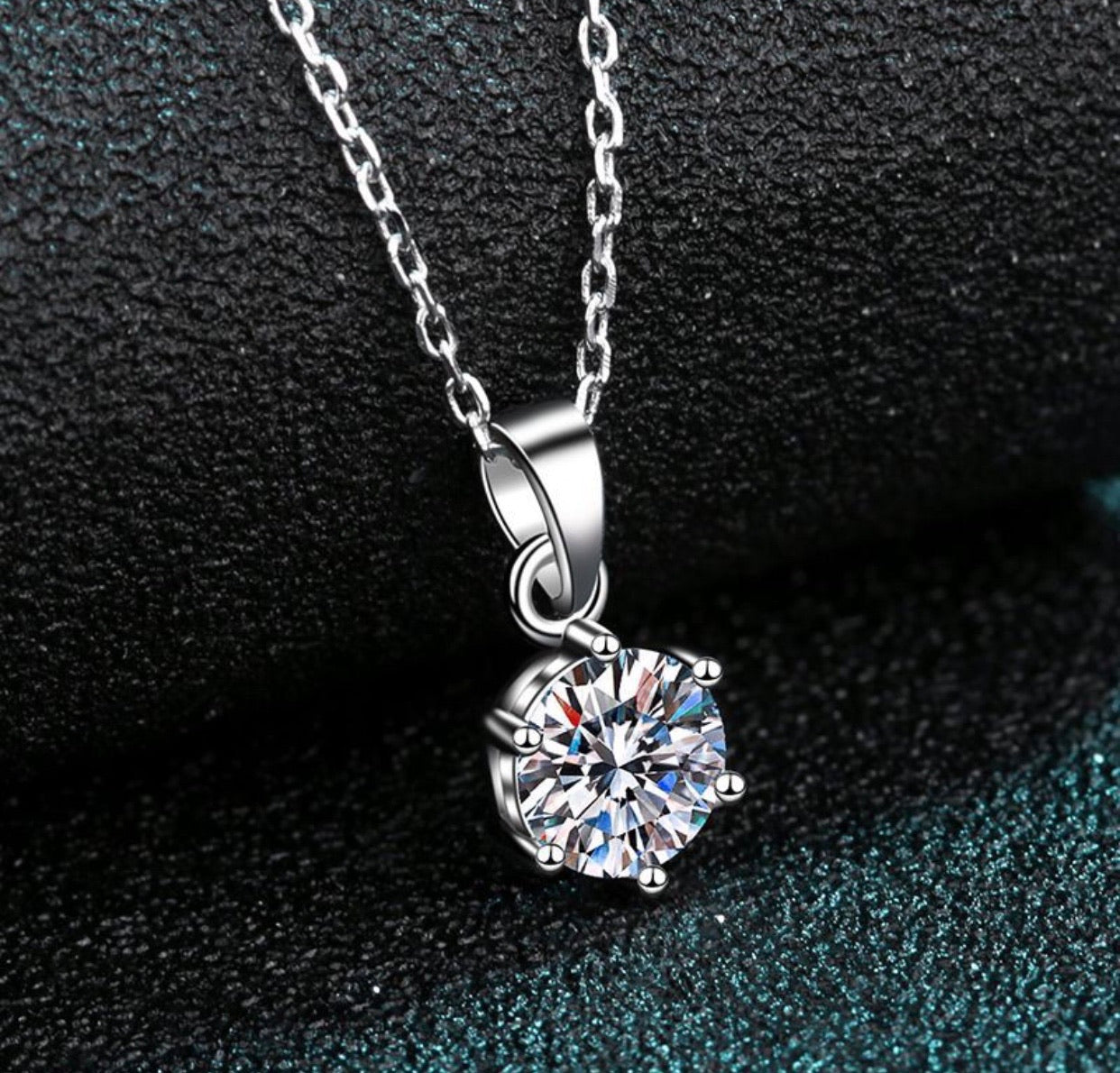 "Fiona" Earrings and Necklace Moissanite Diamond Stone Set