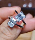 "Emilliene" 2ct Radiant/Emerald cut Ring