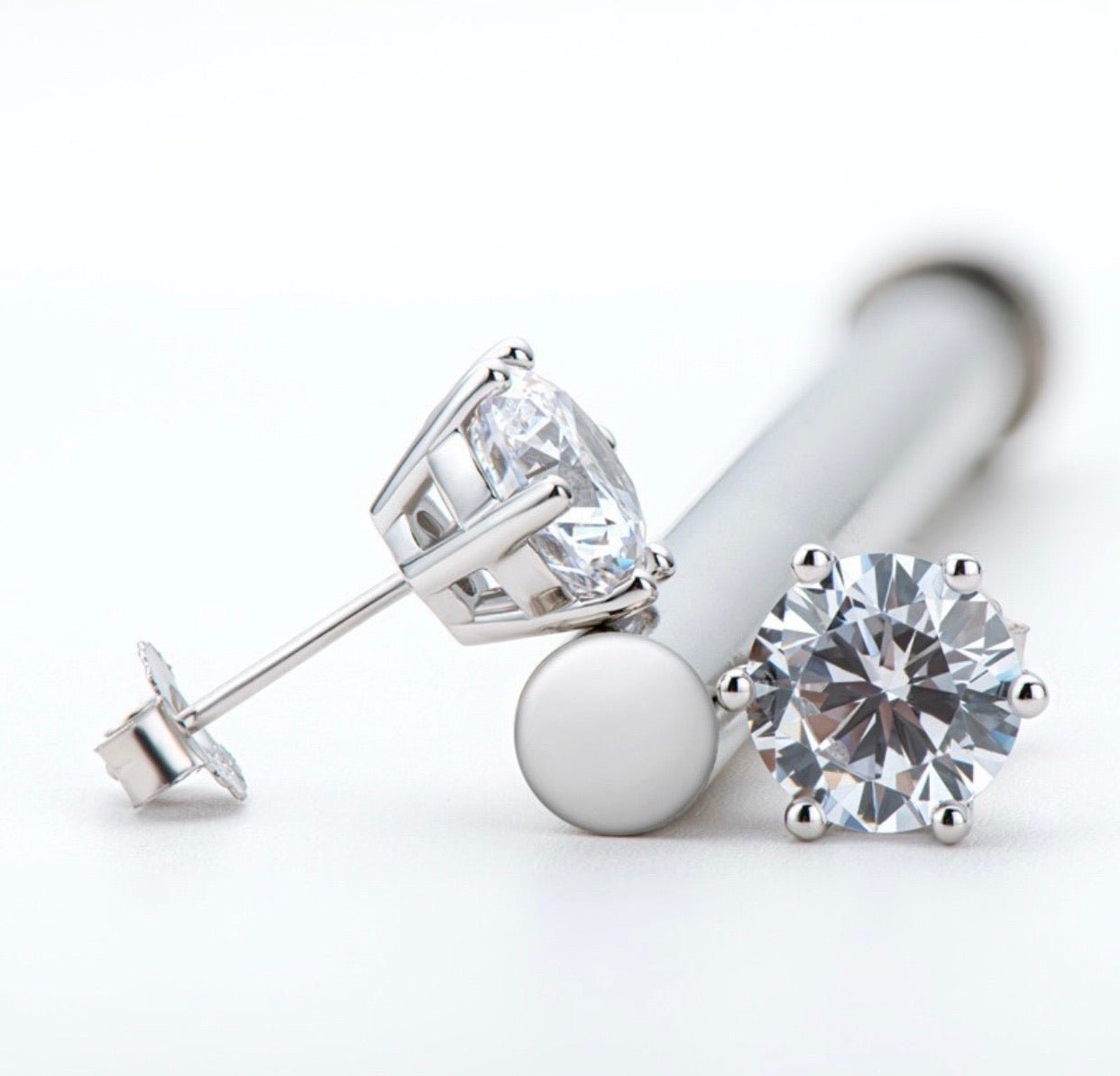 "Fiona" Earrings and Necklace Moissanite Diamond Stone Set