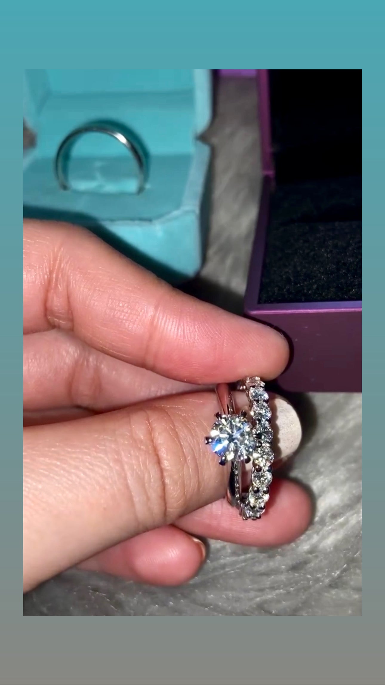 BUNDLE SALE Moissanite Diamond Engagement Ring