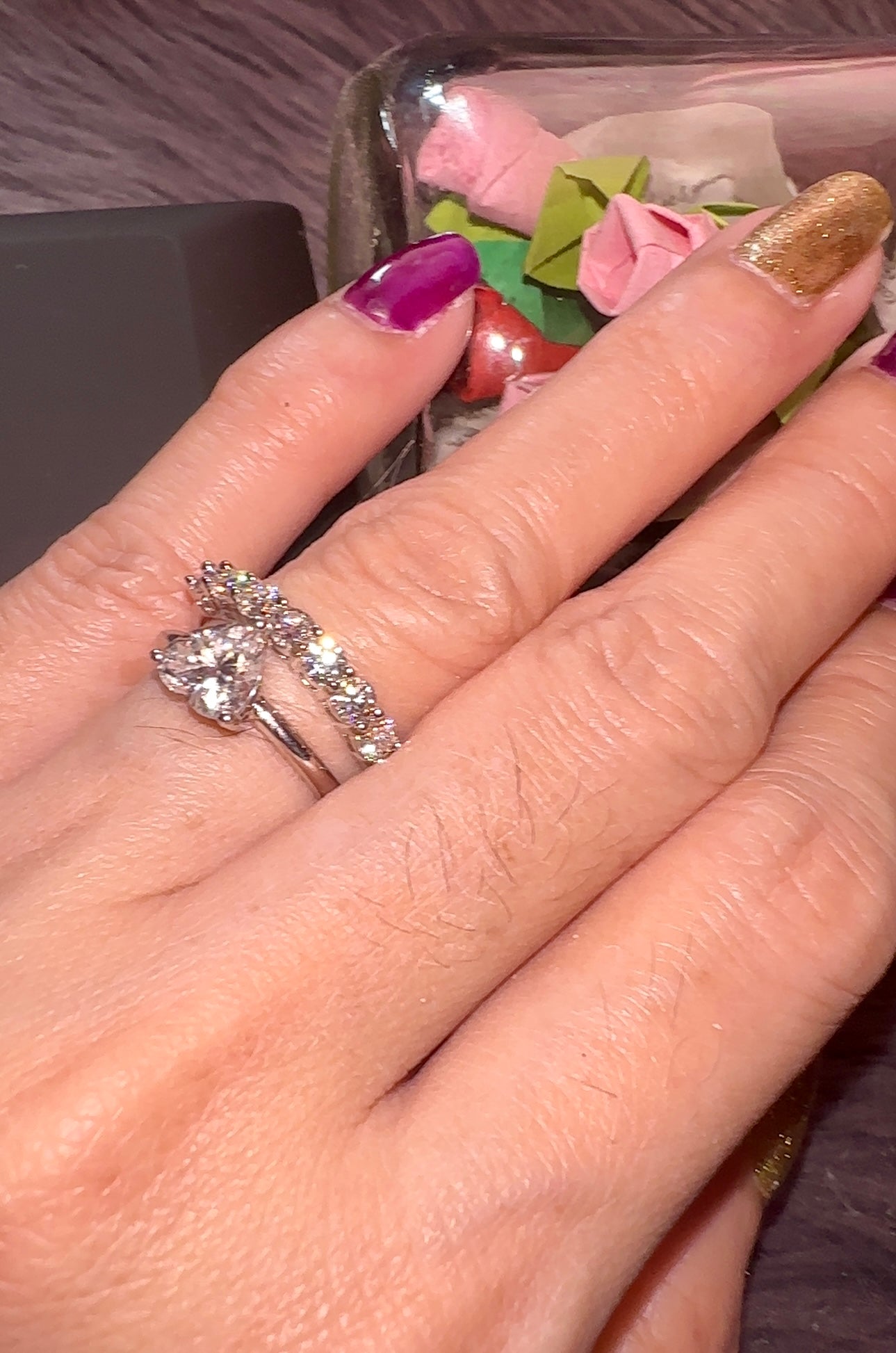 BUNDLE SALE Moissanite Diamond Engagement Ring