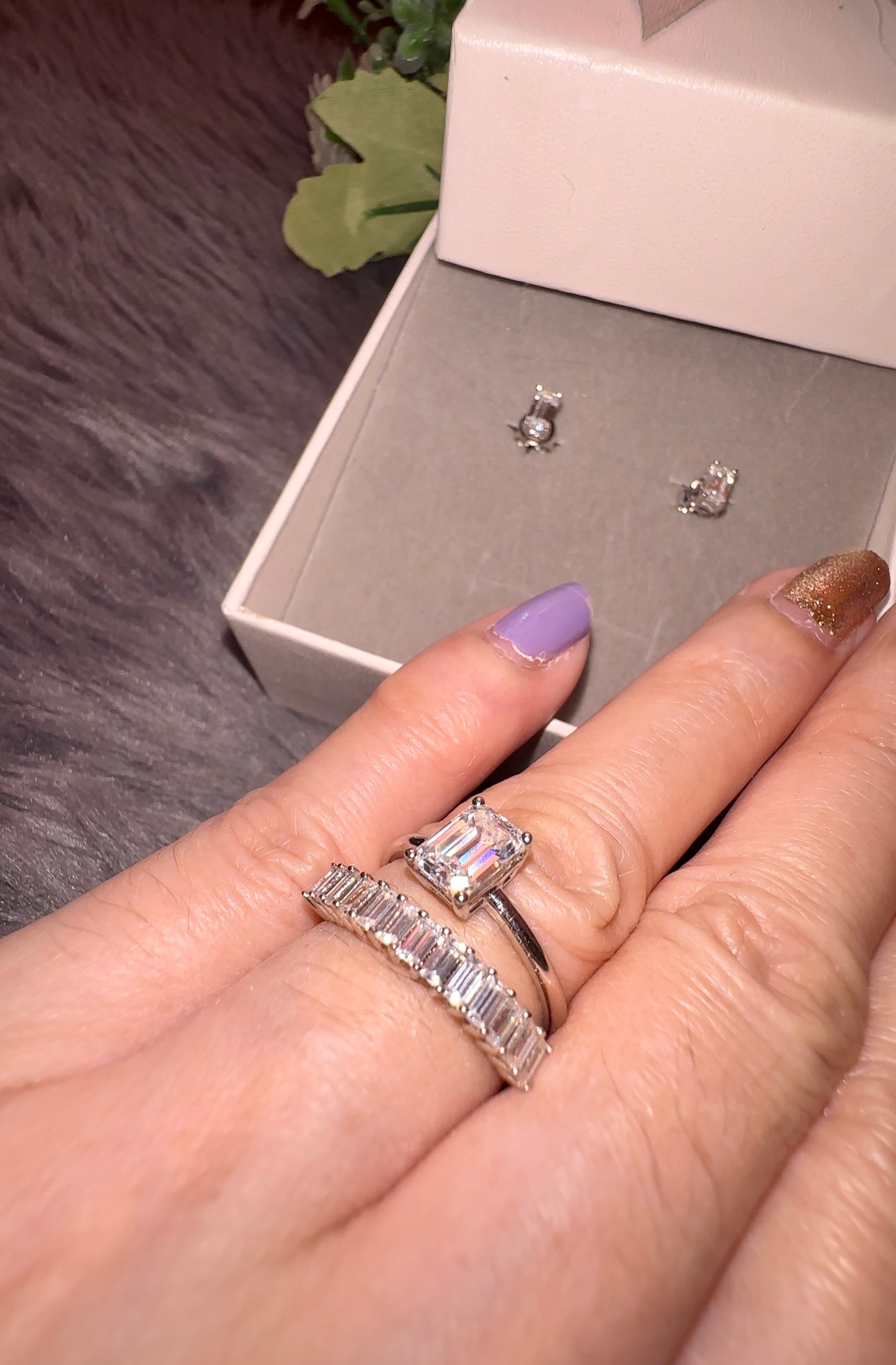 BUNDLE SALE Moissanite Diamond Engagement Ring