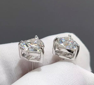 Crystal Heart 1 Moissanite Diamond Earrings