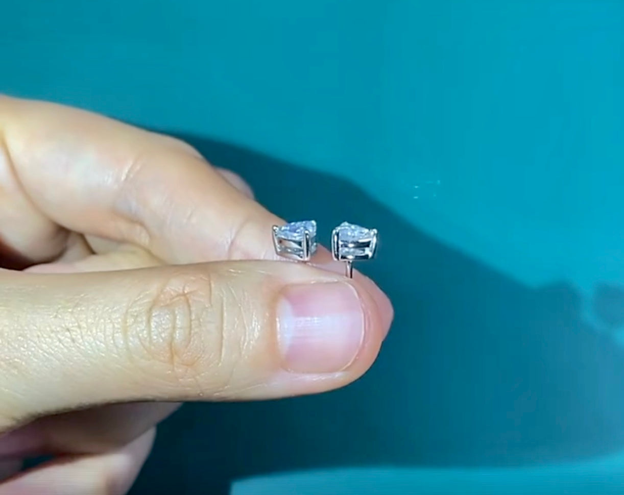 Customized Stud Moissanite Diamond Earrings (3 sets)