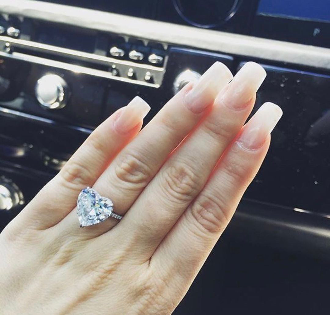 "Crystal Heart" Ring 6ct Moissanite Diamond