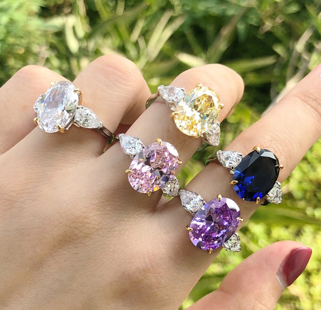 "Olivia" Oval Moissanite Lab Grown Diamond Ring