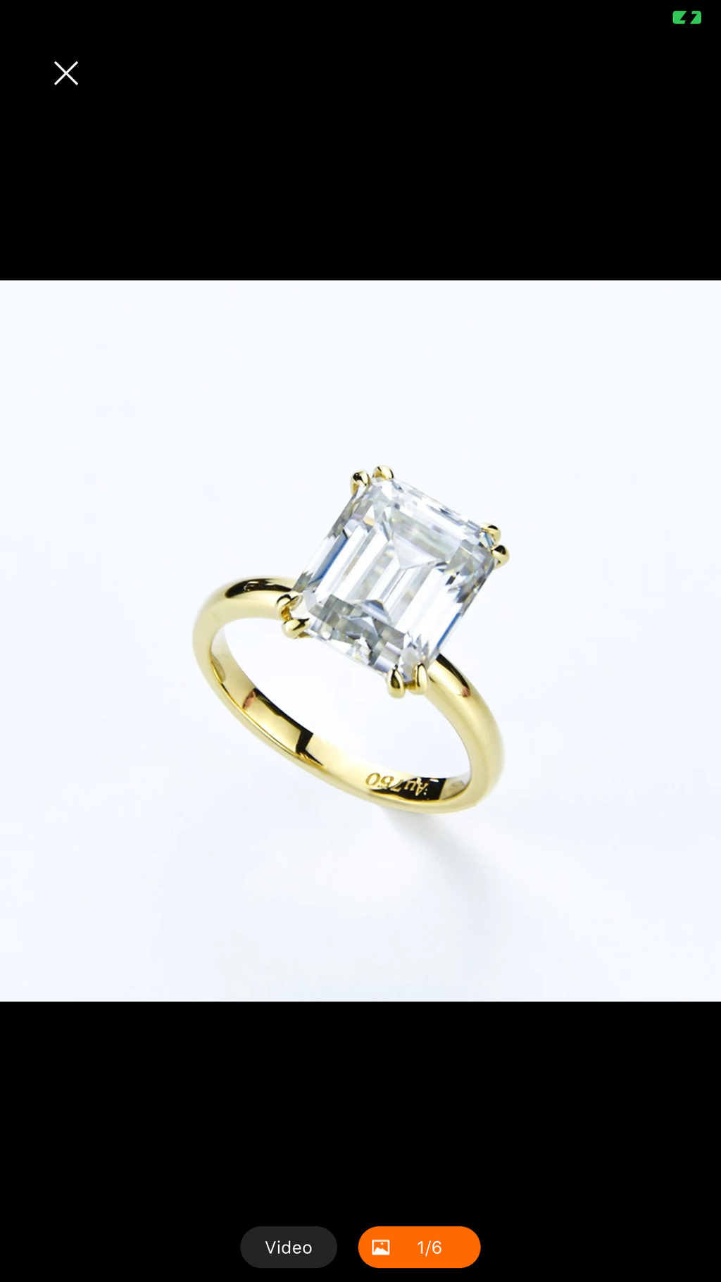 "Zahara" Oval/Emerald Cut Engagement Ring