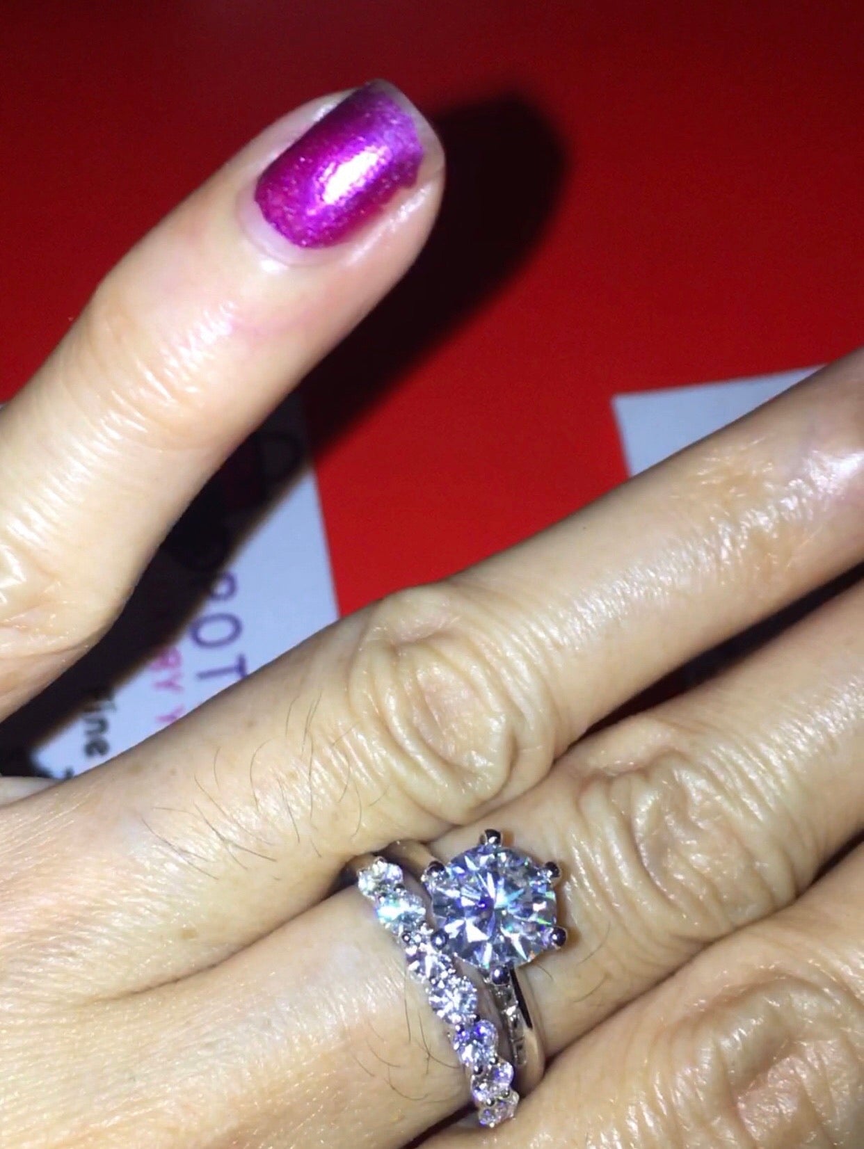 Half Eternity Natural Moissanite Diamond Ring