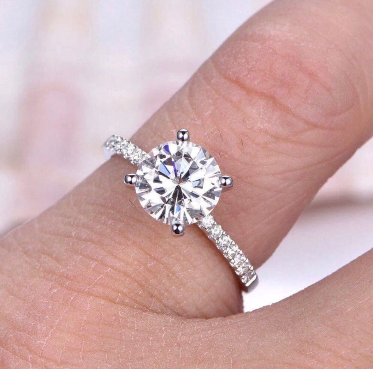 " Casey " Moissanite Diamond Ring