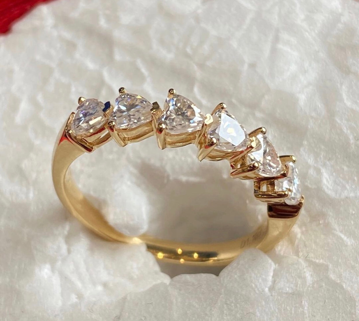 " Amia " Heart Set Solitaire & Full/Half Band Eternity Ring