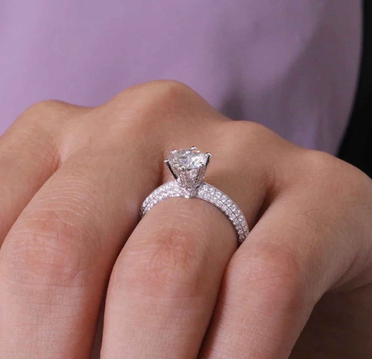 Fiore Moissanite Diamond Engagement Ring
